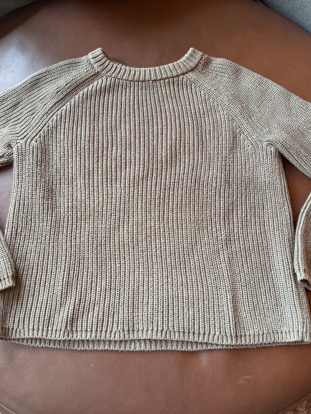 Jenni Kayne Cotton Fisherman Sweater Size XS in Eucalyptus